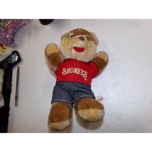 VINTAGE 1999 SHONEY'S PLUSH BEAR 12" ADVERTISEMENT COLLECTIBLE